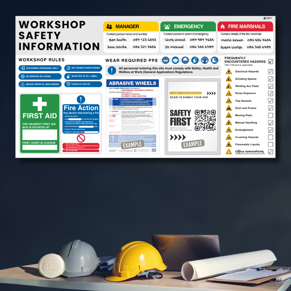 Workshop Safety Information Boards